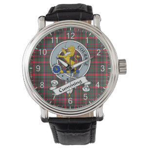 Klassisk tidslös Klan Cumming Hunting Modern Badge Armbandsur