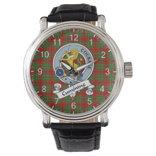 Klassisk tidslös Klan Cumming Modern Badge Tartan Armbandsur
