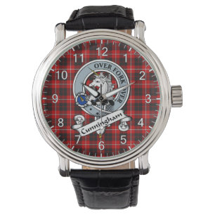 Klassisk tidslös Klan Cunningham Badge Tartan Armbandsur