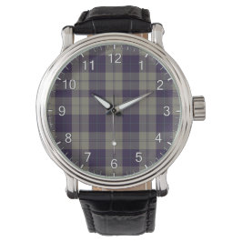 Klassisk tidslös Klan Cunningham Dress Blue Tartan Armbandsur