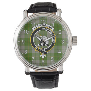 Klassisk tidslös Klan Cunningham Dress Grönt Tarta Armbandsur