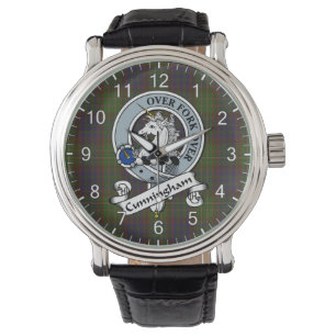 Klassisk tidslös Klan Cunningham Hunting Badge tar Armbandsur