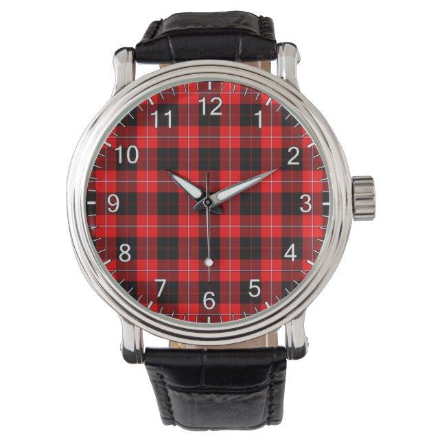 Klassisk tidslös Klan Cunningham Modern Tartan Pla Armbandsur (Framsida)