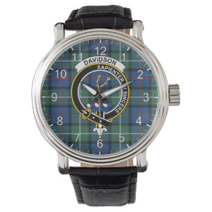 Klassisk tidslös Klan Davidson av Tulloch Tartan B Armbandsur