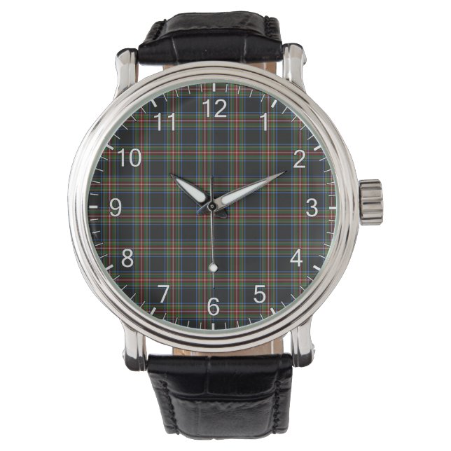 Klassisk tidslös Klan Denniston Tartan Play Gift Armbandsur (Framsida)