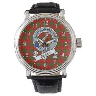 Klassisk tidslös Klan Dewar Badge Tartan Watch Armbandsur