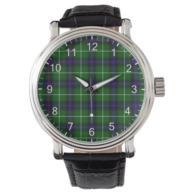 Klassisk tidslös Klan Donald MacDonald Tartan Plai Armbandsur (Framsida)