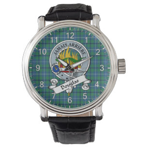 Klassisk tidslös Klan Douglas Ancient Badge Tartan Armbandsur