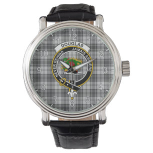 Klassisk tidslös Klan Douglas Grått Modern Tartan Armbandsur