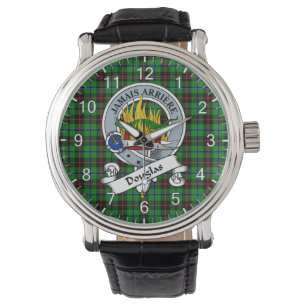 Klassisk tidslös Klan Douglas Hunting Badge Tartan Armbandsur