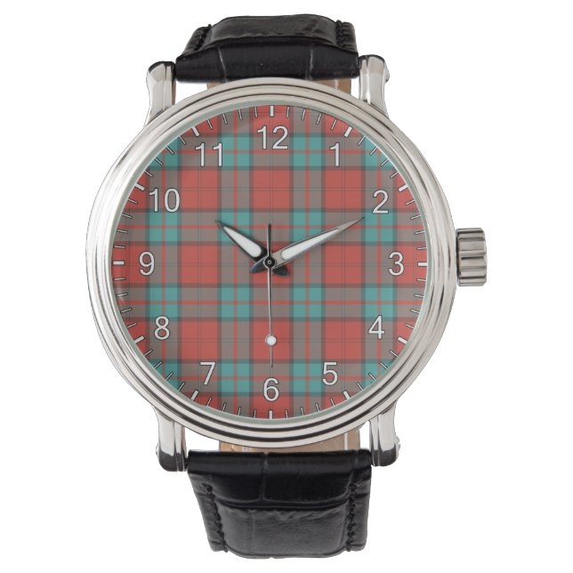 Klassisk tidslös Klan Dunbar Ancient Tartan Play Armbandsur (Framsida)