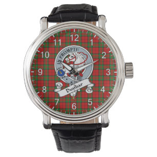 Klassisk tidslös Klan Dunbar Badge Tartan Watch Armbandsur