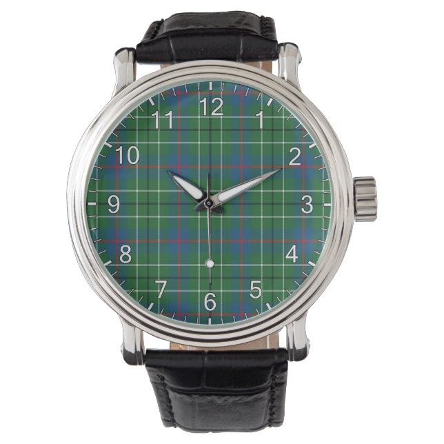 Klassisk tidslös Klan Duncan Ancient Tartan Play Armbandsur (Framsida)