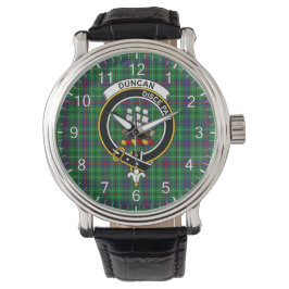 Klassisk tidslös Klan Duncan Tartan Badge Play Armbandsur
