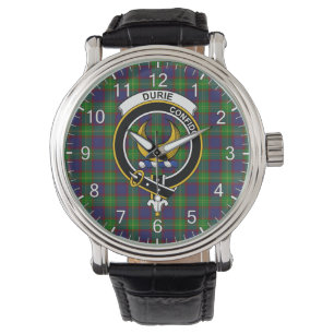 Klassisk tidslös Klan Durie Tartan Badge Play Armbandsur
