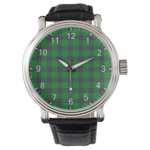 Klassisk tidslös Klan Elphinstone Hunting Tartan P Armbandsur