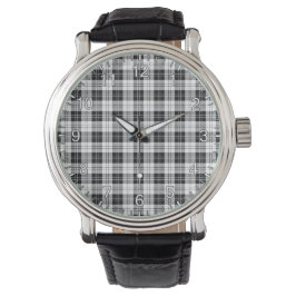 Klassisk tidslös Klan Erskine Black and White Tart Armbandsur