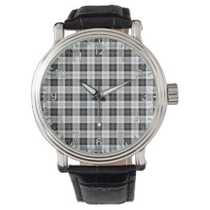 Klassisk tidslös Klan Erskine Black and White Tart Armbandsur