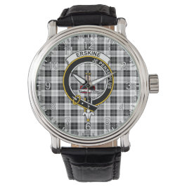 Klassisk tidslös Klan Erskine Black and White Tart Armbandsur