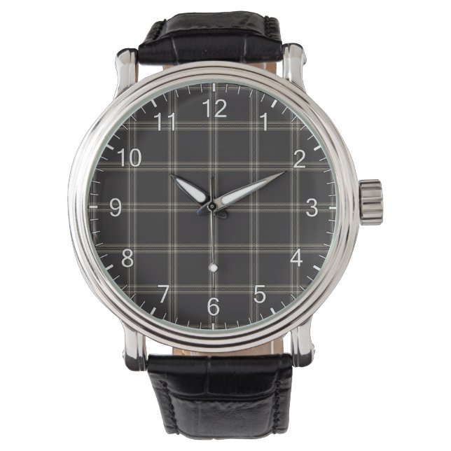 Klassisk tidslös Klan Eternity Tartan Plade Gift W Armbandsur (Framsida)