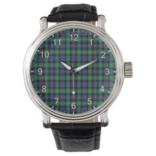 Klassisk tidslös Klan Farquharson Ancient Tartan Armbandsur