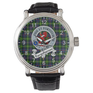 Klassisk tidslös Klan Farquharson Modern Badge Armbandsur
