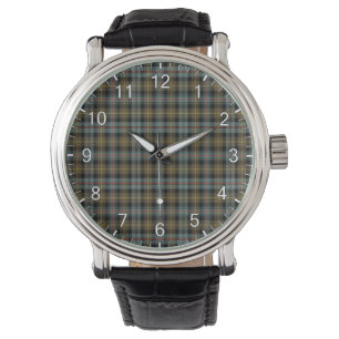 Klassisk tidslös Klan Farquharson Weasted Tartan Armbandsur