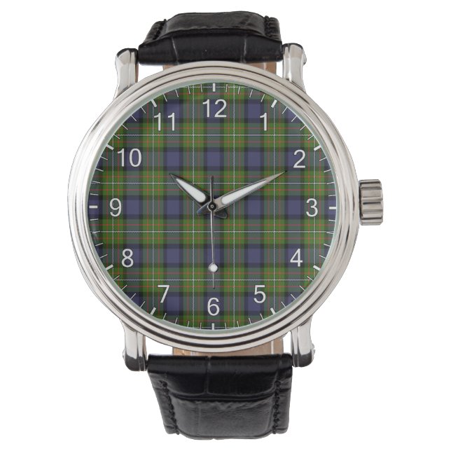 Klassisk tidslös Klan Ferguson Tartan Play Gift Armbandsur (Framsida)