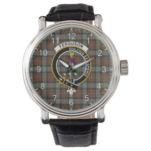 Klassisk tidslös Klan Ferguson Weasted Tartan Ba Armbandsur