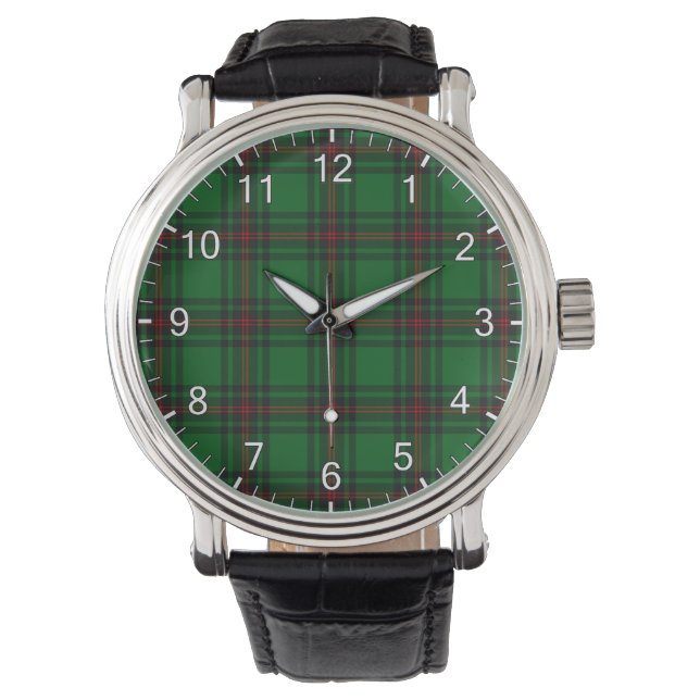 Klassisk tidslös Klan Fife Tartan Plade Gift Watch Armbandsur (Framsida)