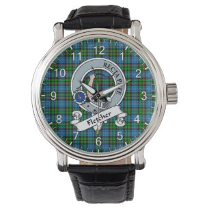 Klassisk tidslös Klan Fletcher Ancient Badge Tarta Armbandsur