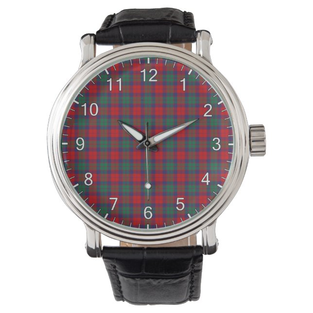 Klassisk tidslös Klan Fraser av Altyre Tartan Plai Armbandsur (Framsida)
