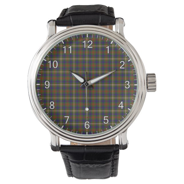 Klassisk tidslös Klan Fraser Hunting Tartan Play Armbandsur (Framsida)