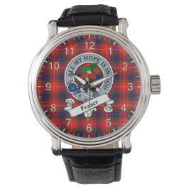 Klassisk tidslös Klan Fraser Modern Badge Tartan Armbandsur