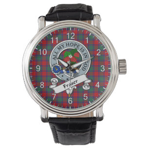 Klassisk tidslös Klan Fraser of Altyre Badge Tarta Armbandsur