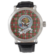 Klassisk tidslös Klan Fullerton Badge Tartan Watch