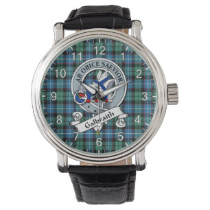 Klassisk tidslös Klan Galbraith Ancient Badge Tart Armbandsur