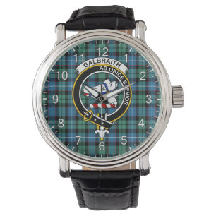 Klassisk tidslös Klan Galbraith Ancient Tartan Bad Armbandsur