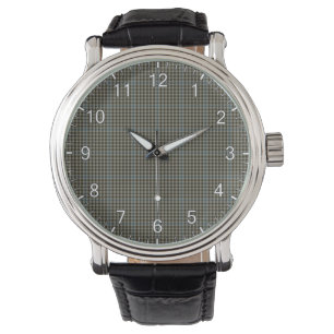 Klassisk tidslös Klan Haig Grått Tartan Plade Gift Armbandsur