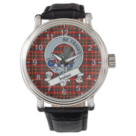 Klassisk tidslös Klan Innes Badge Tartan Watch Armbandsur