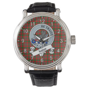 Klassisk tidslös Klan Innes Modern Badge Tartan Armbandsur