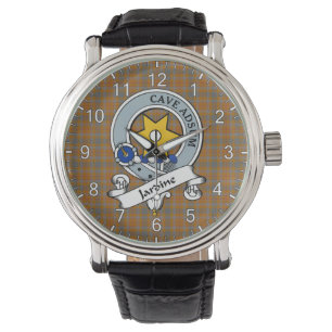 Klassisk tidslös Klan Jardine Badge Tartan Watch Armbandsur