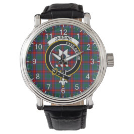 Klassisk tidslös Klan Jardine Dress Tartan Badge P Armbandsur