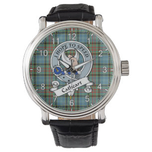 Klassisk tidslös Klan katcart Badge Tartan Watch Armbandsur