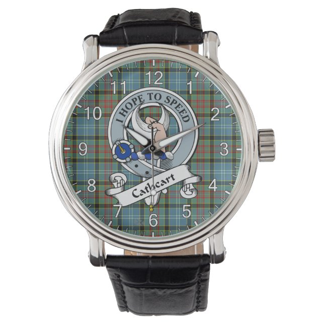 Klassisk tidslös Klan katcart Badge Tartan Watch Armbandsur (Framsida)