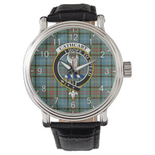 Klassisk tidslös Klan katcart Tartan Badge Play Armbandsur