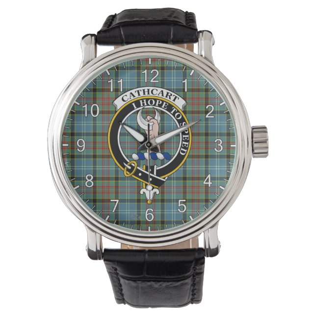 Klassisk tidslös Klan katcart Tartan Badge Play Armbandsur (Framsida)