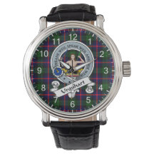 Klassisk tidslös Klan Urquhart Badge Tartan Watch