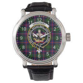 Klassisk tidslös Klan Urquhart Tartan Badge Play Armbandsur