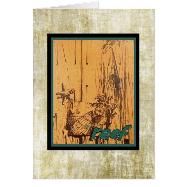 Klassisk Tiki-meny i mitten av århundradet! Hälsningskort (Framsidan)